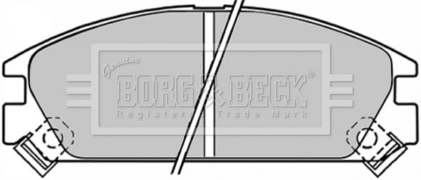 BORG & BECK stabdžių trinkelių rinkinys, diskinis stabdys BBP1249